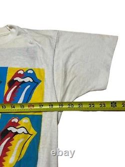 Rolling Stones STEEL WHEELS American tour Andy Warhol Rare Tour Music Shirt 1989