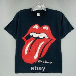 Rolling Stones Shirt ORIGINAL 1989 North American Tour Band Tee L Brockum VTG