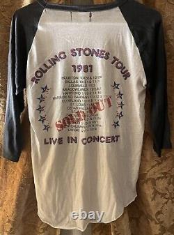 Rolling Stones Shirt Vintage 1981 Tour Rare Cassette LP CD Nirvana