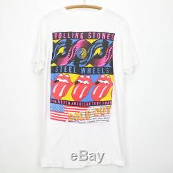 Rolling Stones Shirt Vintage tshirt 1989 Steel Wheels Concert Tour tee Band 80s