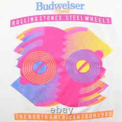 Rolling Stones Shirt Vintage tshirt 1989 Steel Wheels Tour Rock Band Budweiser