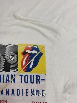 Rolling Stones Steel Wheels Canadian Tour Brockum T-Shirt Sz Small 1989 80s VTG