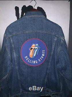 Rolling Stones Vintage 1989 Steel Wheels Tour Denim Jacket Adult XL
