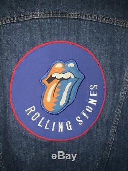 Rolling Stones Vintage 1989 Steel Wheels Tour Denim Jacket Adult XL