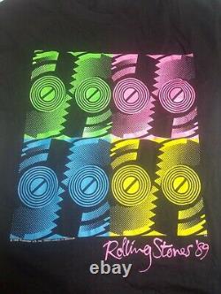 Rolling Stones Vintage American Steel Wheels 1989 Black XL T-Shirt AMAZING SHAPE