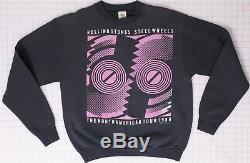 Rolling Stones Vintage Steel Wheels No American 1989 Tour XL Black Sweatshirt