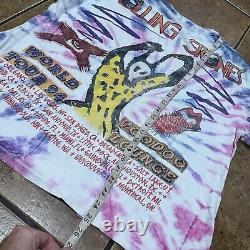 Rolling Stones Voodoo Lounge 1994 Tour Vintage T-Shirt Size XL Tie Dye Rock