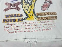 Rolling Stones Voodoo Lounge T Shirt Vintage 1994 Rare Crop tee