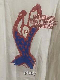 Rolling Stones Voodoo Lounge Vintage White 94/95 Tour Men Size XL 08/01/94 DC