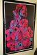 Rolling Stones Original Vintage Black Light Poster Psychedelic Beeghley Pin-up