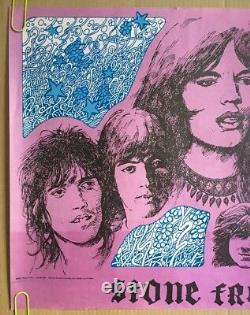 Stone Free Vintage Poster Rolling Stones Original Pin-up Double Sided Moon Lion