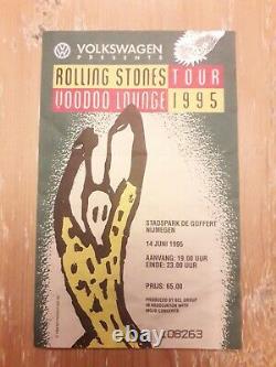 THE ROLLING STONES Vintage Voodoo Lounge EU Tour T Shirt XL +TICKET! 1995 Jagger