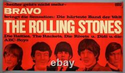 THE ROLLING STONES vintage original Berlin 1965 concert poster TRIMMED