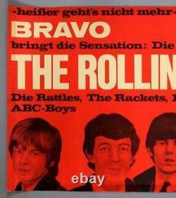THE ROLLING STONES vintage original Berlin 1965 concert poster TRIMMED