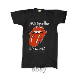 The Rolling Stones 1981-1982 Vintage World Tour T Shirt Screen Stars S/M