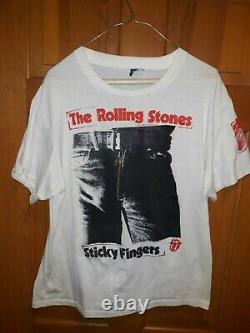 The Rolling Stones 1989 Sticky Fingers Steels Wheels shirt rare vintage XL
