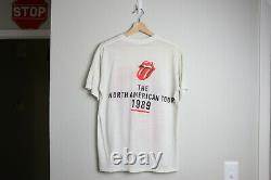 The Rolling Stones 1989 Tour Vintage T-Shirt Large L 1980s 80s Band
