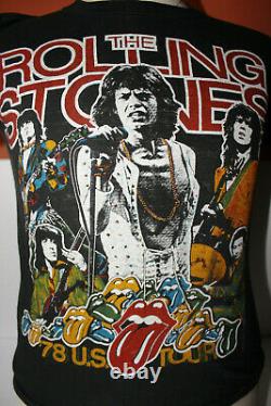 The Rolling Stones'78 World Wide Tour T-shirt Med Texcon Rn 52821