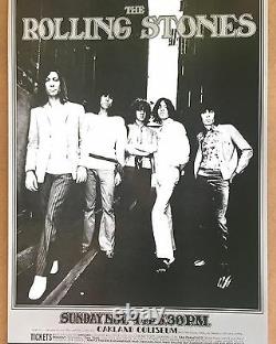 The Rolling Stones Oakland Colliseum Vintage Original Poster 1969
