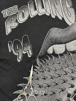 The Rolling Stones Vintage 90s Voodoo Lounge Tour Rock Band Medium Black T-Shirt