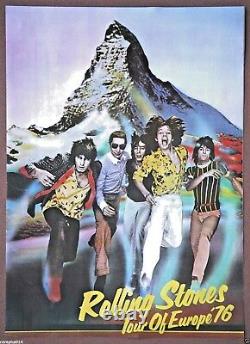 The Rolling Stones Vintage Original European 1976 Tour Concert Poster