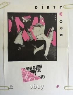 The Rolling Stones Vintage Poster Dirty Work Promo 1980s Pin-up Retro Music Ad