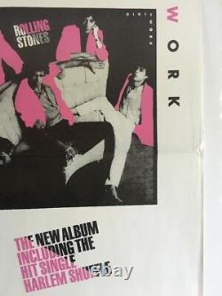 The Rolling Stones Vintage Poster Dirty Work Promo 1980s Pin-up Retro Music Ad