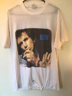 True VTG Original Keith Richards 1988 Concert Tour Shirt Rolling Stones Band L