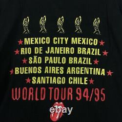 Ultra Rare Vintage ROLLING STONES South America 94/95 World Tour Tee Shirt The
