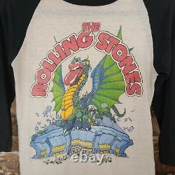 VINTAGE 1981 ROLLING STONES CONCERT TEE Dragon American Rock Tour T Shirt Band M