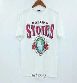 VINTAGE 1994 Rolling Stones Shirt Adult Large White Voodoo Lounge Concert