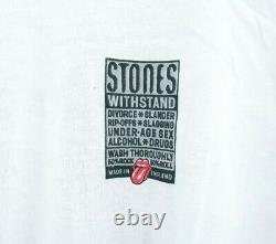 VINTAGE 1994 Rolling Stones Shirt Adult Large White Voodoo Lounge Concert