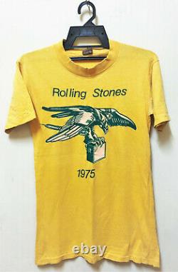VINTAGE 70s 1975 THE ROLLING STONES TOUR CONCERT PROMO T-SHIRT ROCK