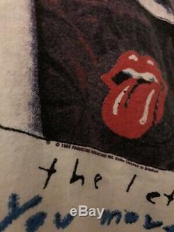 VINTAGE 90s THE ROLLING STONES 1994 ALL OVER PRINT ROCK T SHIRT XL WORHOL RARE
