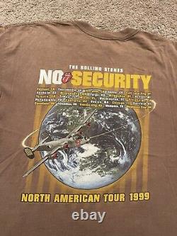VINTAGE Rolling Stones 1999 Tour No Security North American tour shirt XL