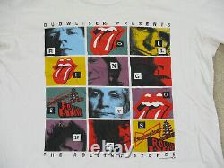 VINTAGE Rolling Stones Shirt Adult Extra Large White Budweiser 1994 Concert Mens