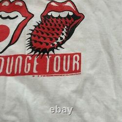 VINTAGE Rolling Stones Tee XL White Shirt Single Stitch 90s Brockum Voodoo