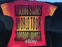 VINTAGE Rolling Stones World Tour Voodoo Lounge 94/95 Brockum Tie Dye SingStc XL