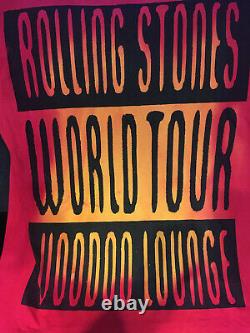 VINTAGE Rolling Stones World Tour Voodoo Lounge 94/95 Brockum Tie Dye SingStc XL