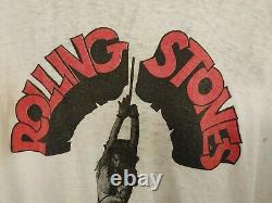 VTG 1978 Rolling Stones Some Girls'Last Tour' T Shirt XL Ringer single stitch