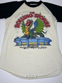 VTG 1981 Rolling Stones Dragon American Rock Concert Tour T Shirt Band Large