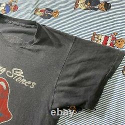 VTG 1981 The Rolling Stones North American Tour Shirt Single Stitch Distressed