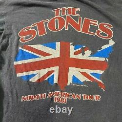 VTG 1981 The Rolling Stones North American Tour Shirt Single Stitch Distressed