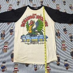 VTG 1981 The Rolling Stones Tour Graphic Raglan T shirt Adult MEDIUM 50/50 USA