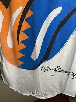 VTG 1989 The Rolling Stones Shirt North American Tour Raglan 80s Concert Band L