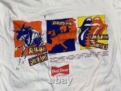 VTG 1990 The Rolling Stones Europe Tour Shirt Urban Jungle Concert Band Rock