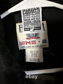 VTG 1994 ROLLING STONES Tour Jacket (England) Black DENIM Voodoo Lounge Mens (L)