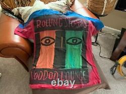 VTG 1994 Rolling Stones Voodoo Lounge All Over Print 90s Brockum T Shirt USA XXL