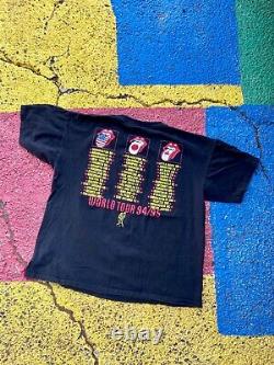 VTG 1994 Rolling Stones Voodoo Lounge Concert Tour Brockum Graphic Shirt L/XL