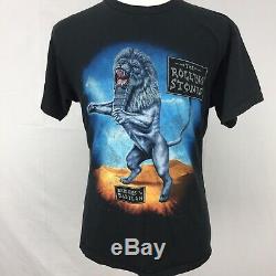 VTG 1997 98 Bridges to Babylon Rolling Stones Mens Black Tour T Shirt sz L 90s